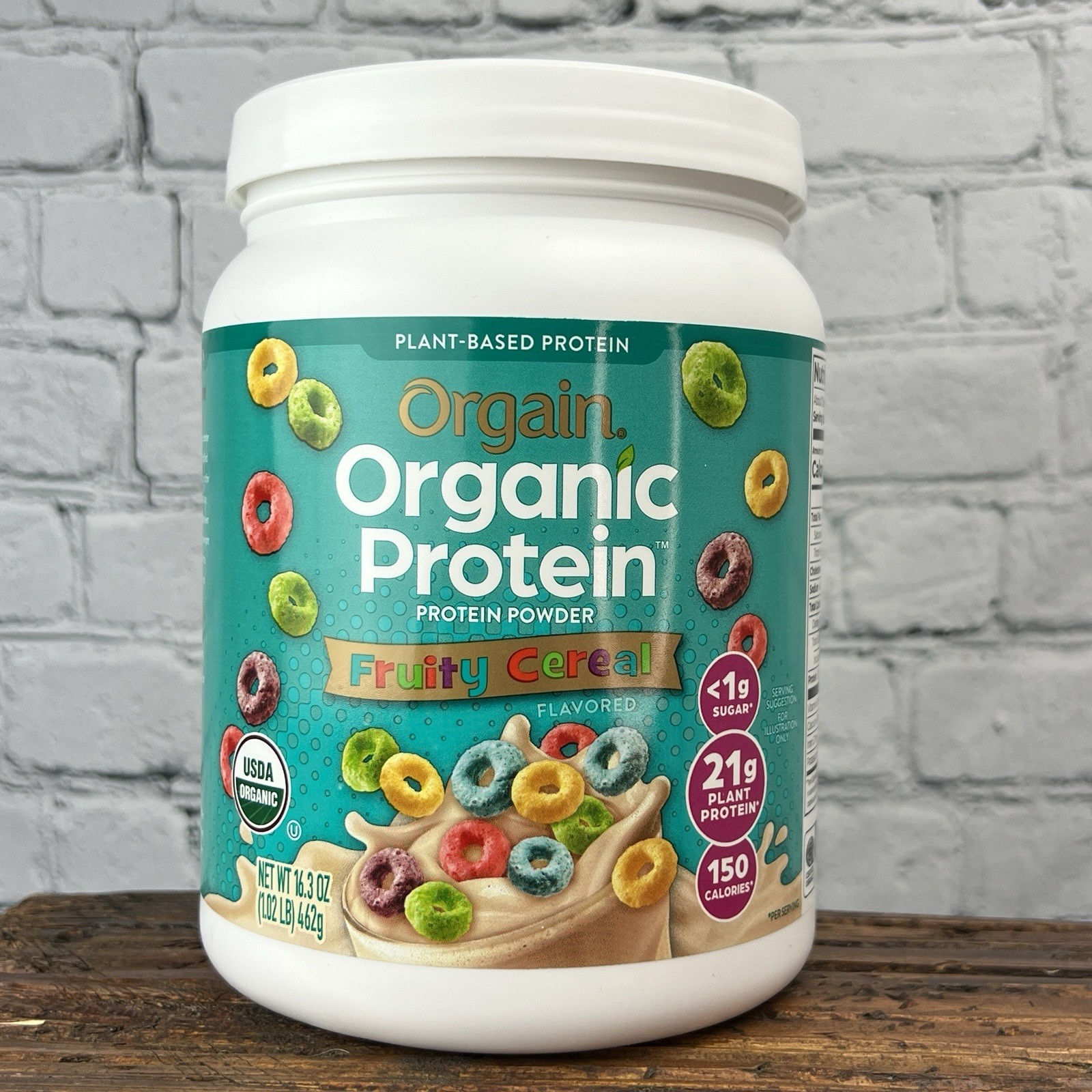 Orgain Plant Based Protein Powder Fruity Cereal 21g Protein 1.02 lb