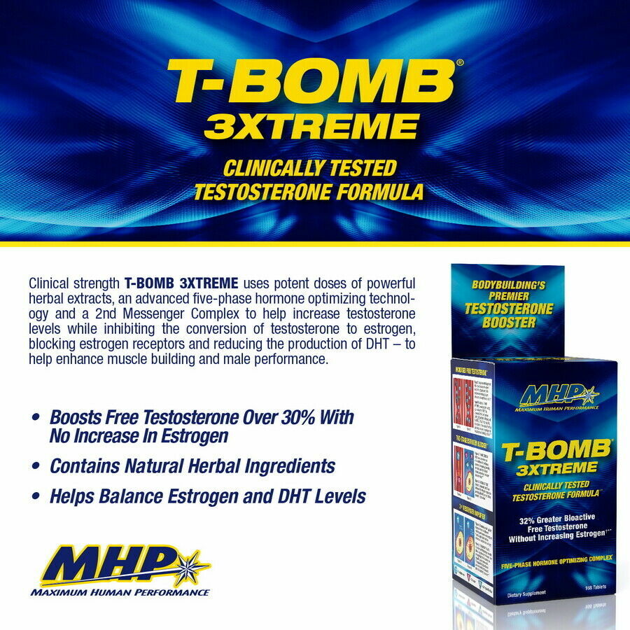 MHP T-BOMB 3XTREME TEST Formula 168 Capsules BEST PRICE FREE SHIPPING