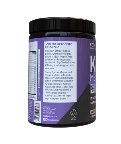 Keto Science Ketogenic Meal Shake Vanilla 20.7 Ounce (Pack of 1),