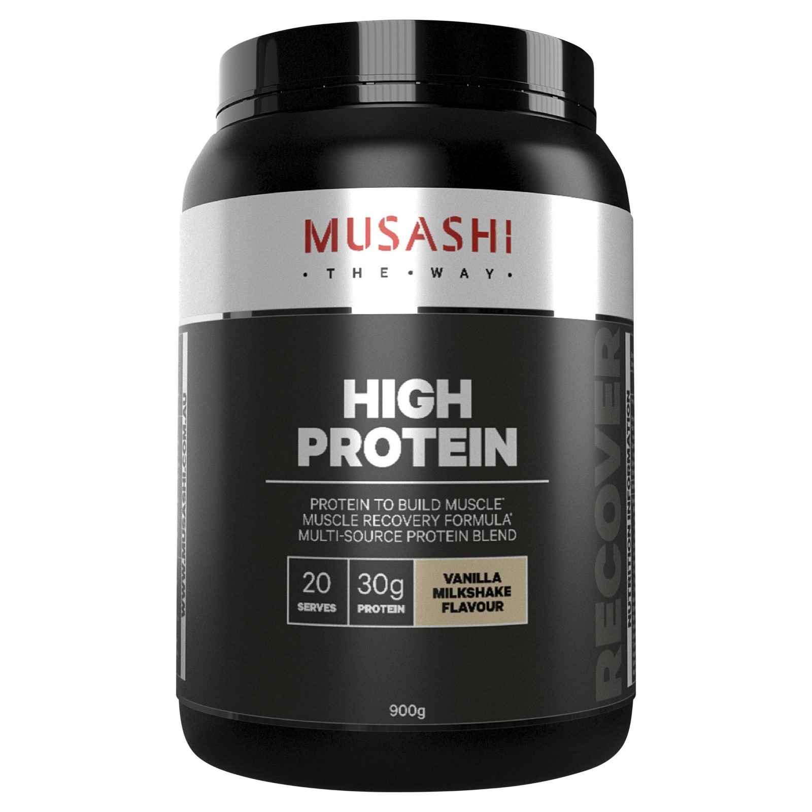New Musashi High Protein Vanilla Milkshake Flavour 900G