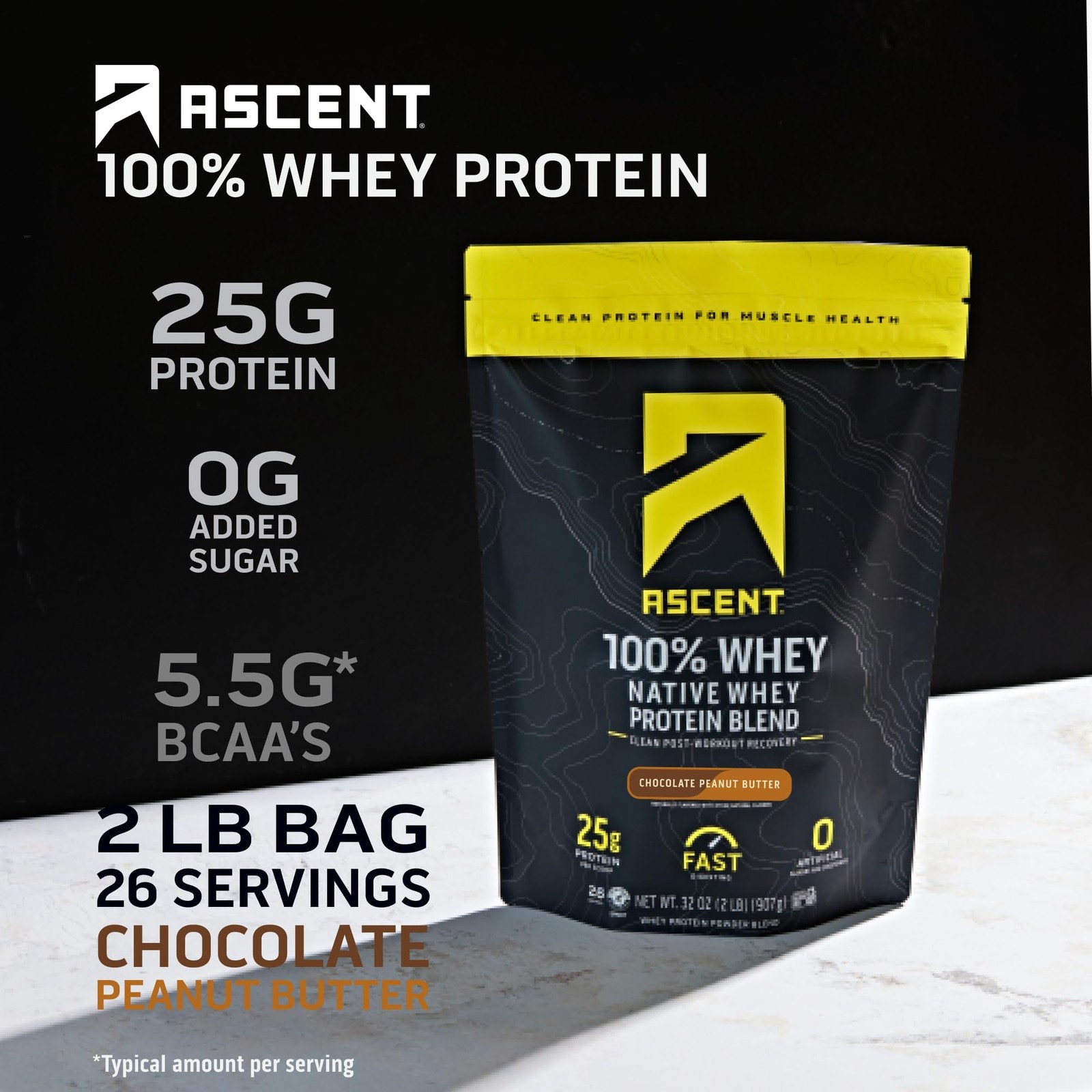 100% Whey Protein Powder Post Workout Whey Protein Isolate, Zero Artificial