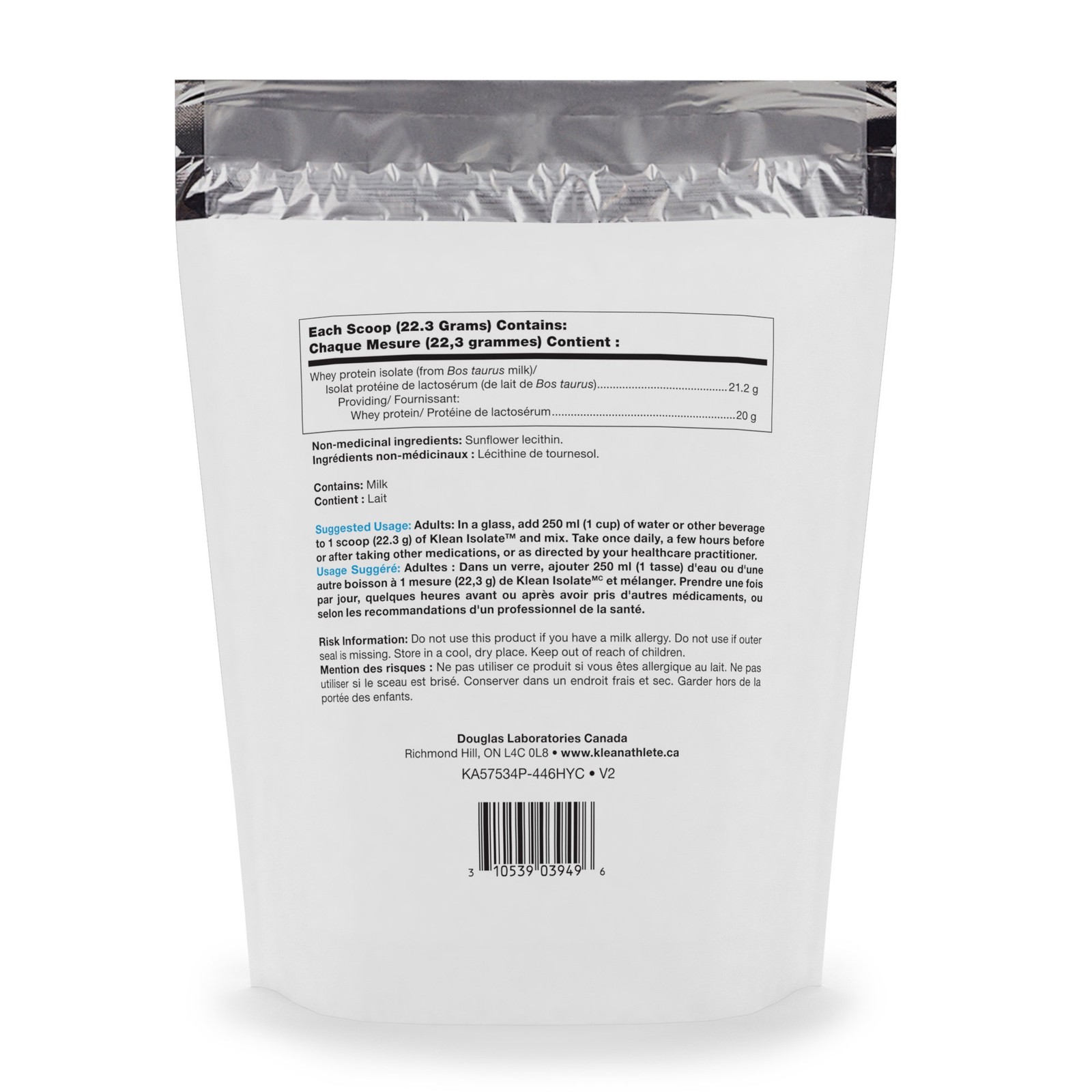 Klean Athlete Isolate – Whey Protein – 15.73 Ounce (Pack of 1)