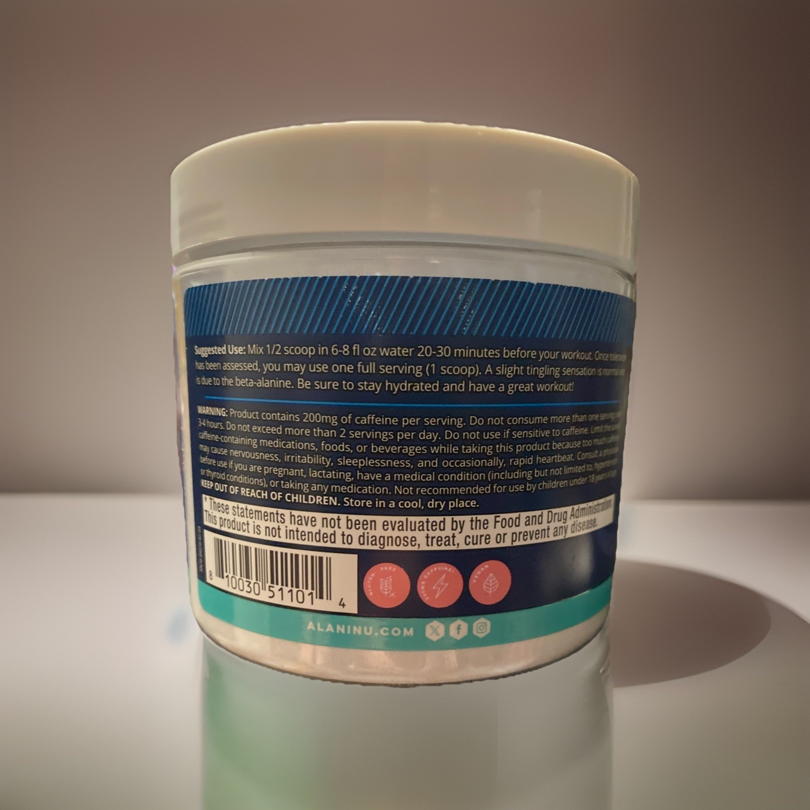 Alani Nu Pre-Workout Breezeberry 6.8 oz 20 Servings – New-Exp:05/2026
