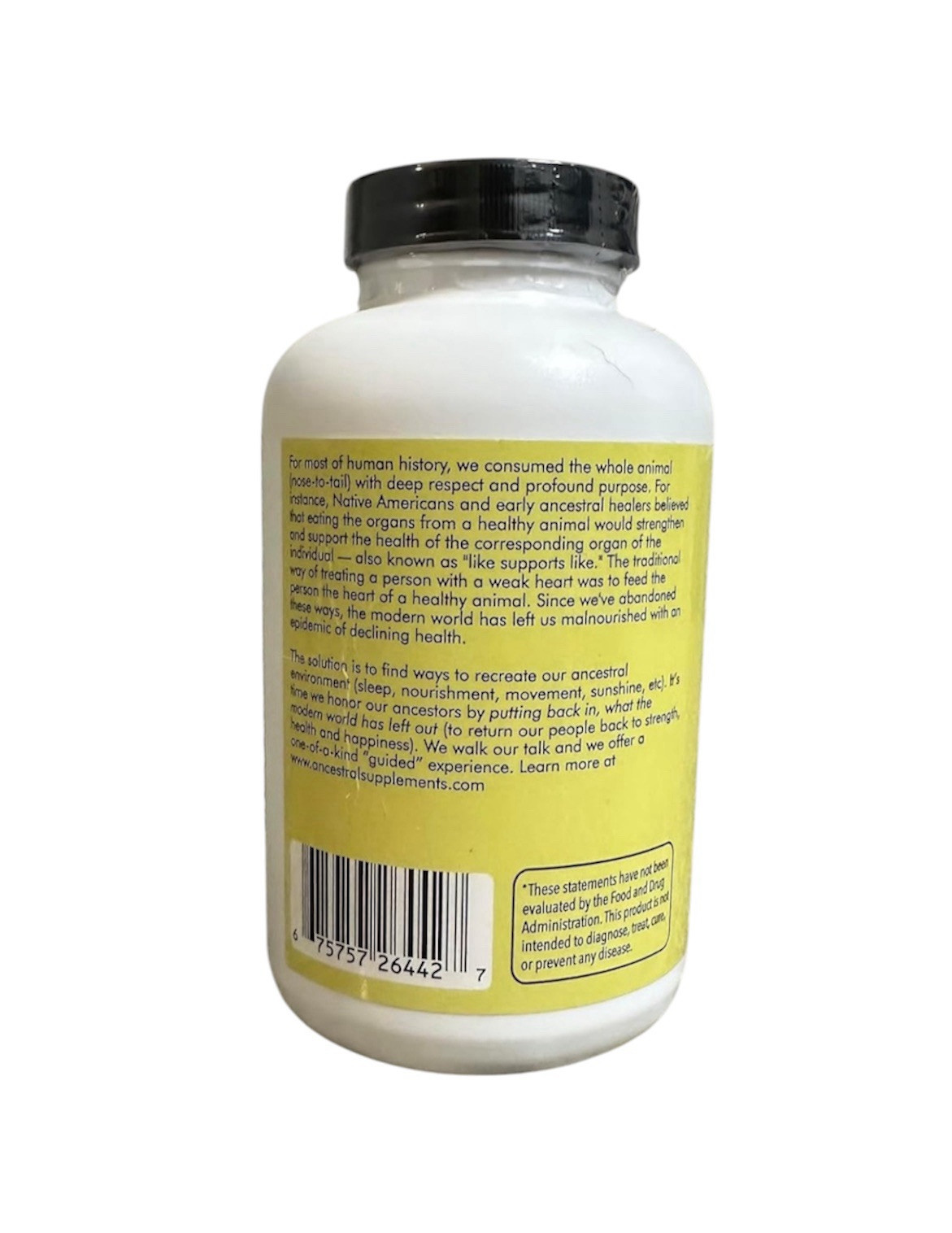 Ancestral Supplements GrassFed Beef Tallow 180 Capsules Exp 04/26