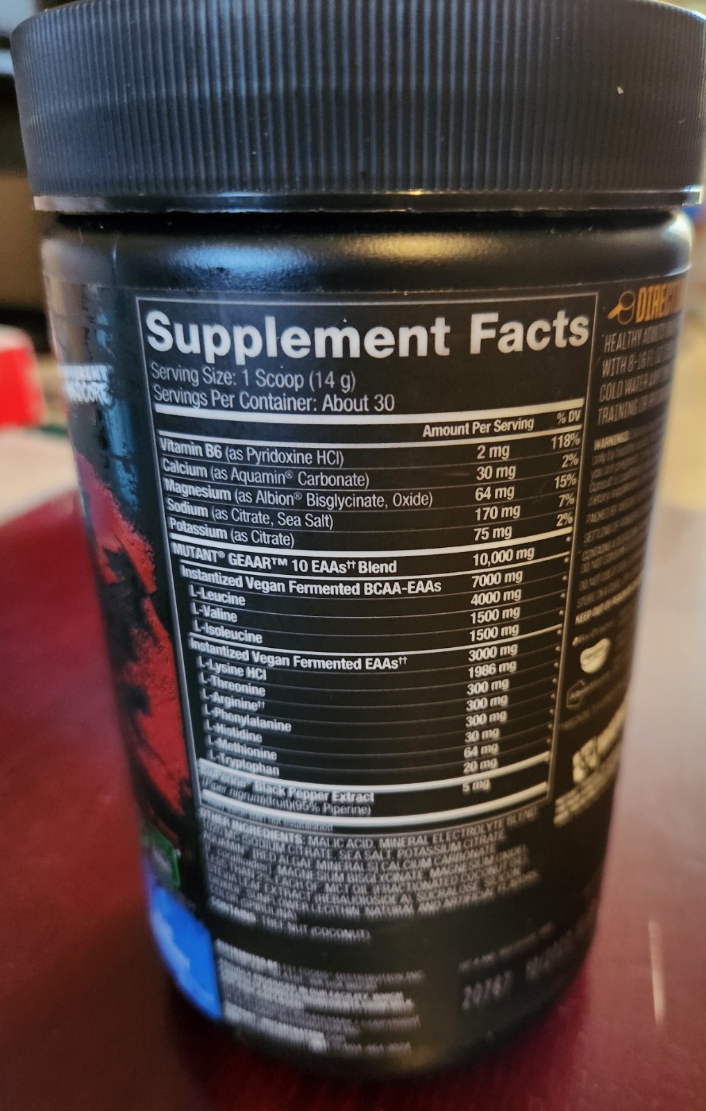 MUTANT® GEAAR™ Complete Essential Amino Acids Recover Now ! 30 Servings of GEAR