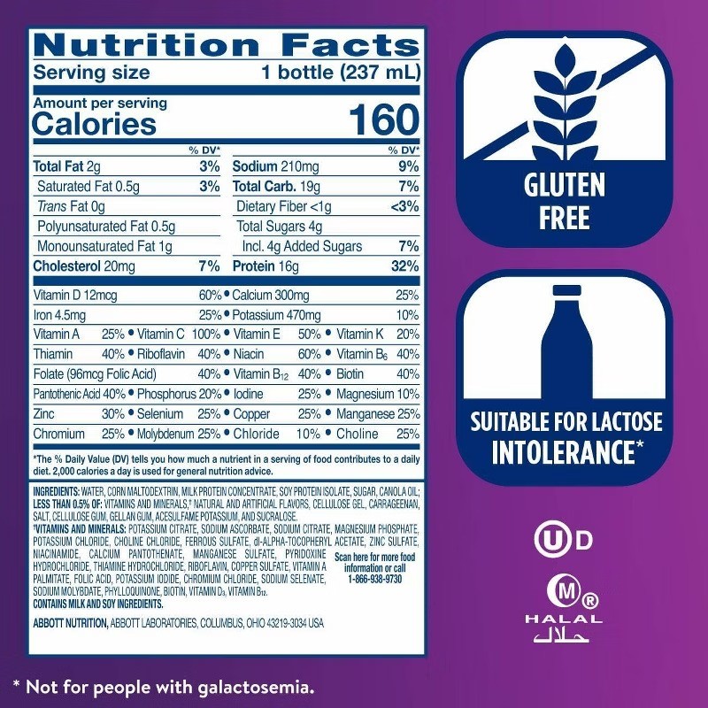 High Protein Shake Vanilla Non-Caffeinated – 6ct/48 fl oz: Kosher, Halal,