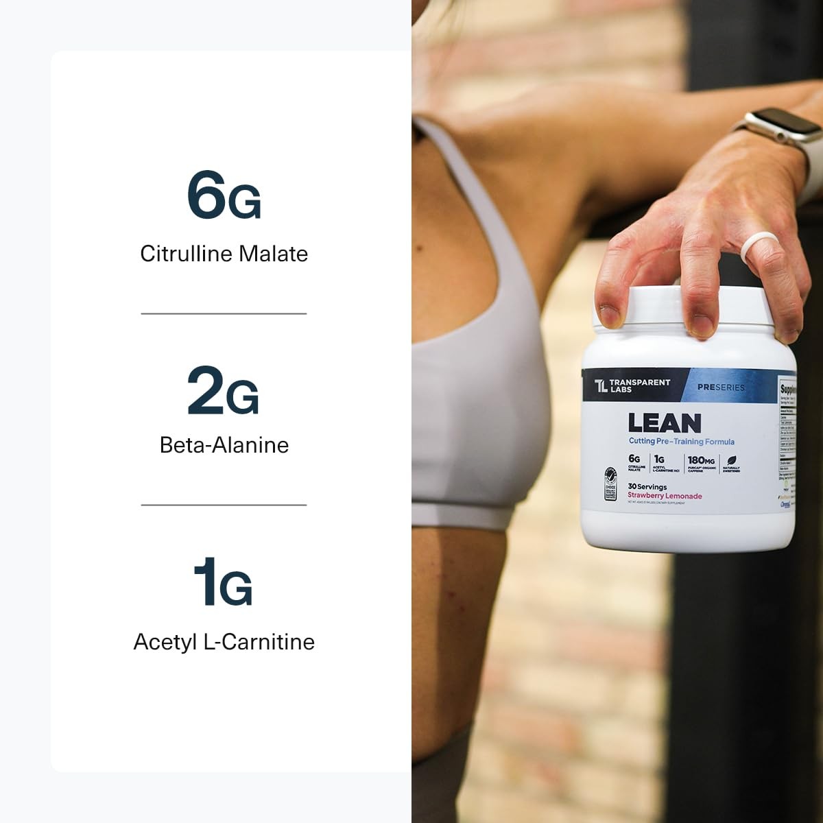 Transparent Labs Lean Pre-Workout – Body 30 Sevings (Pack of 1), No Color