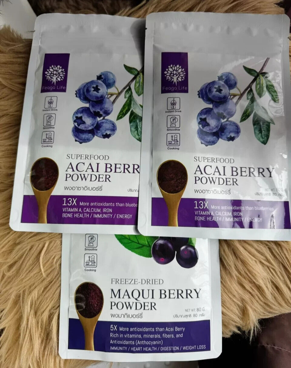 Acai Berry Powder Freeze-dried Superfood Powder For beautiful skin 80g