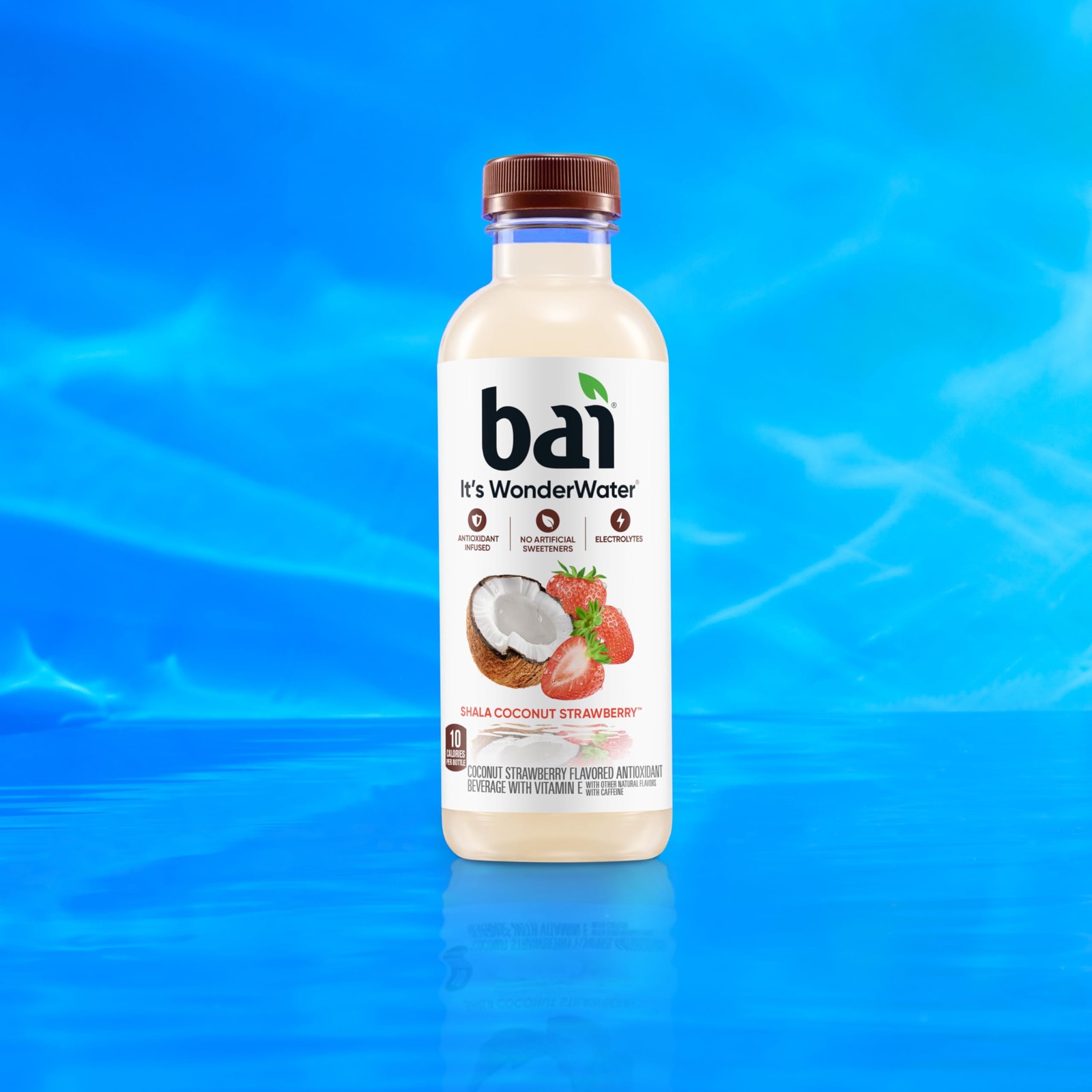 Antioxidant Infused Water Coconut Strawberry 18oz Bottle 12 Pack Beverage