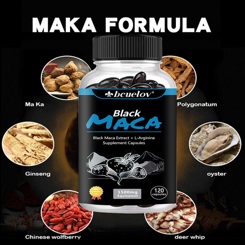 Black Maca Extract + L-Arginin – Natural Male Enhancement Supplement Capsules