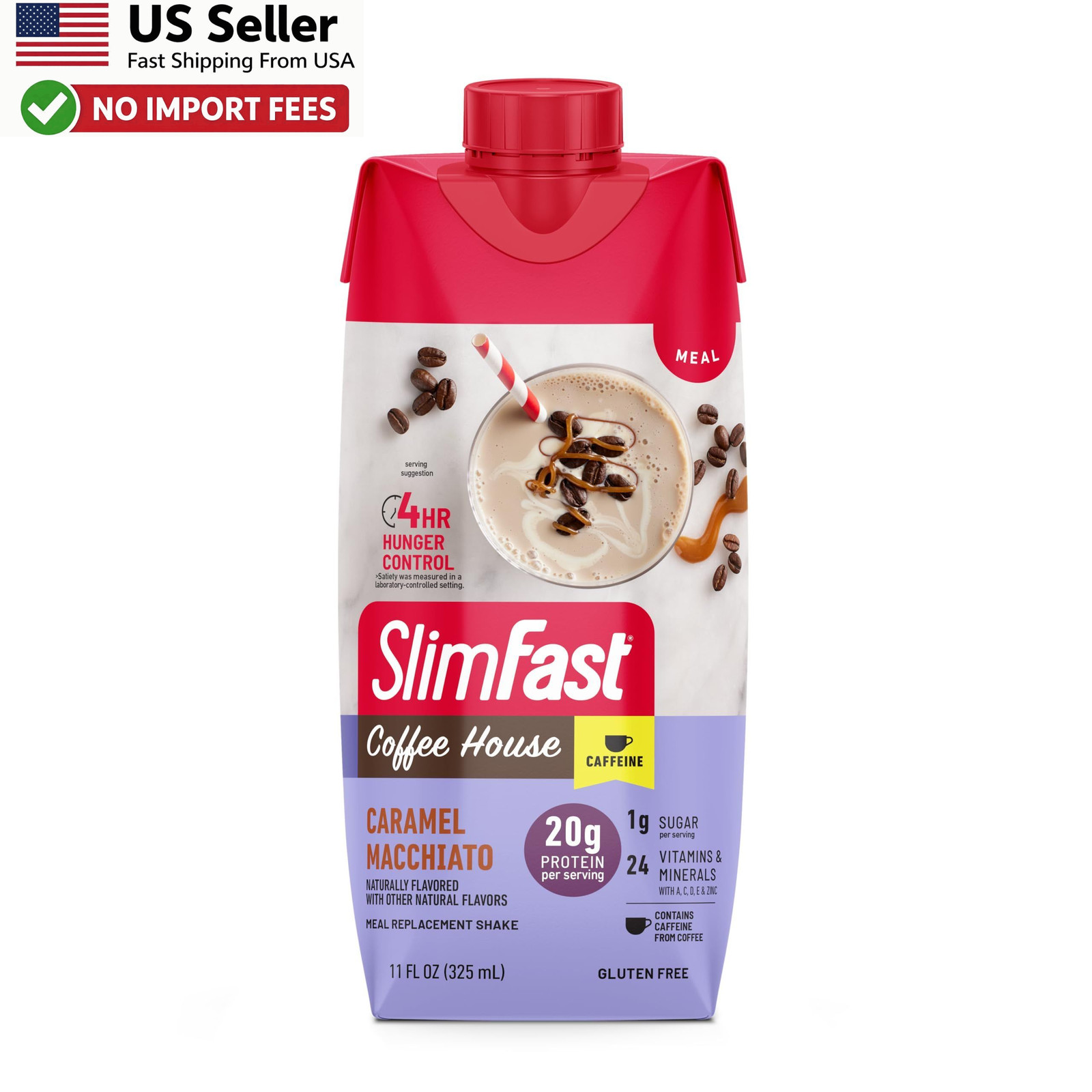 SlimFast Protein Shake Caramel Macchiato 12 Pack 20g FROM USA