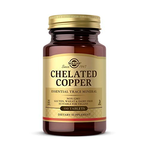 Chelated Copper, 100 Tablets – Essential for Collagen 100 Count (Pack of 1)