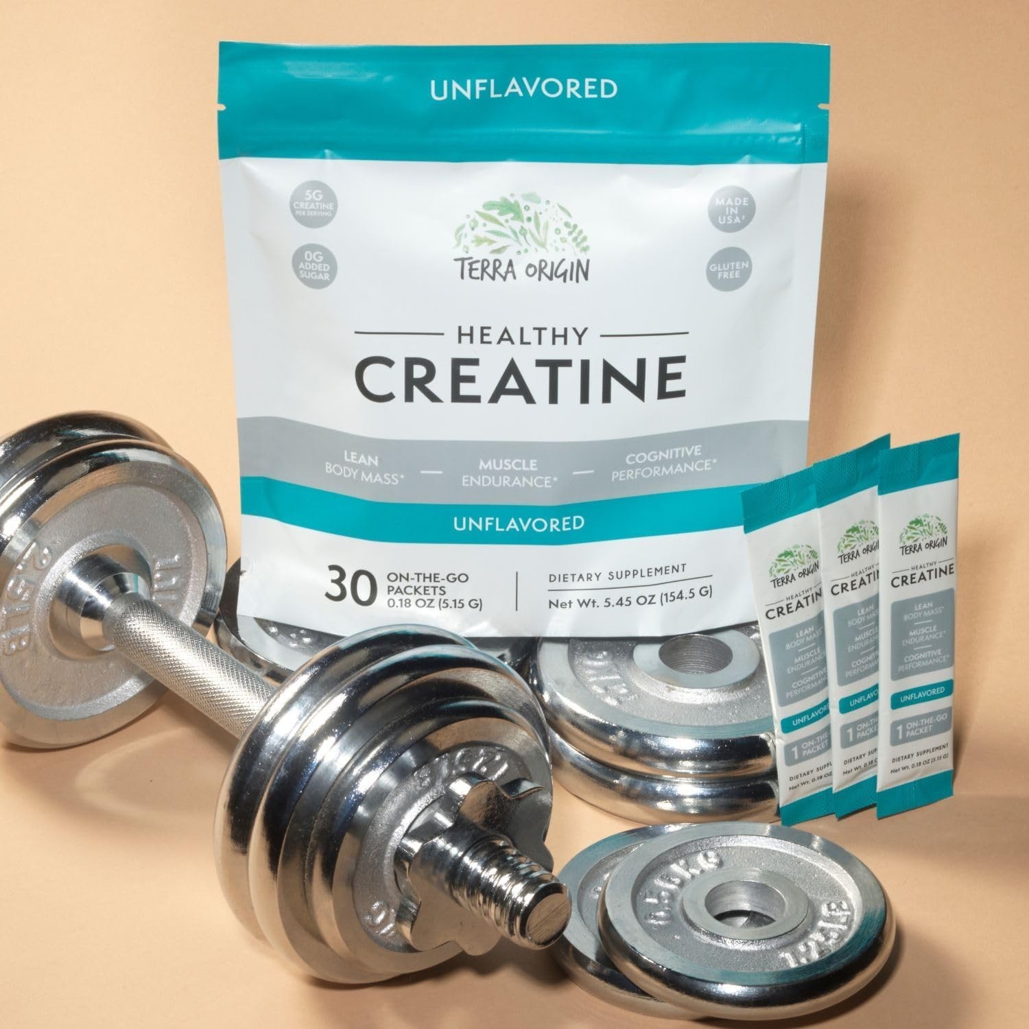 Micronized Creatine Monohydrate Powder 30 Stick Packs Unflavored Muscle