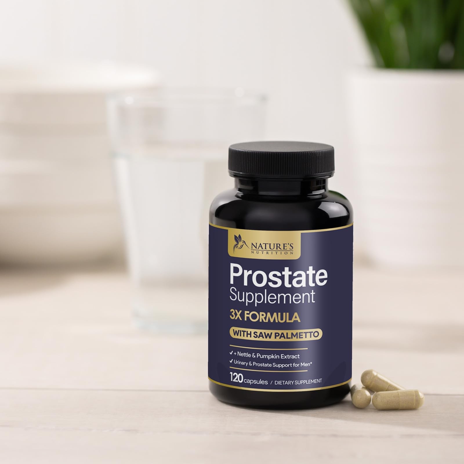 Prostate Health Supplements for Men 1000mg – 3X 120 Count (Pack of 1)