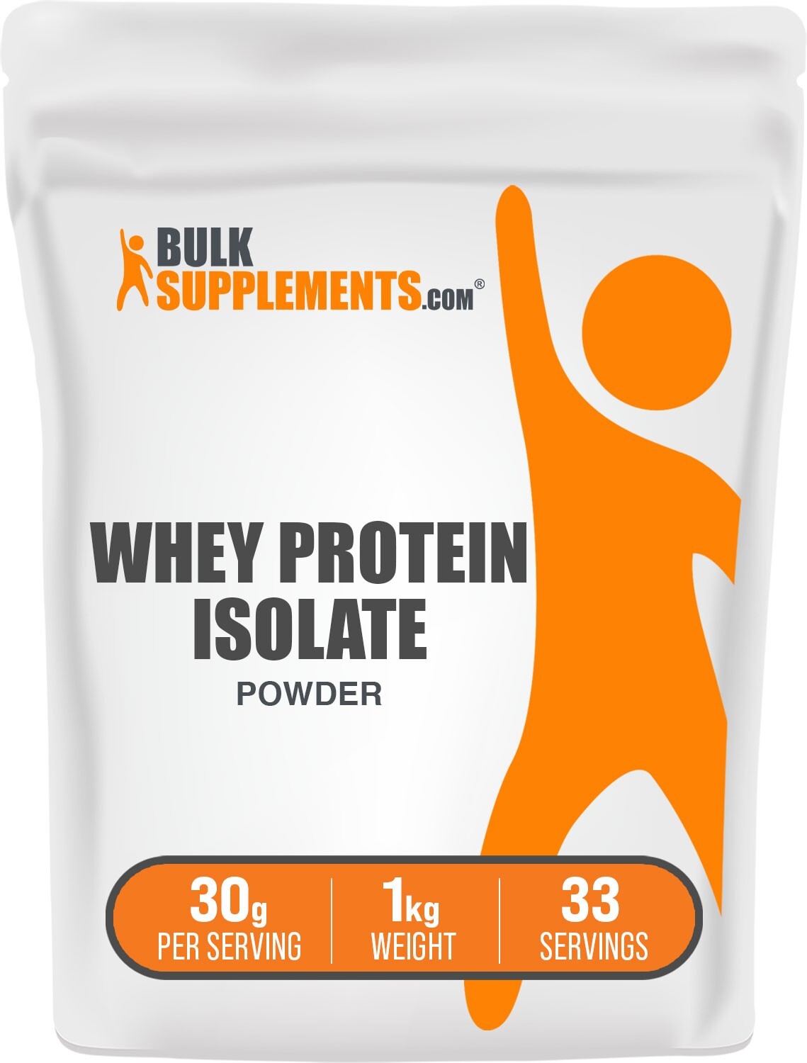 BulkSupplements Whey Protein Isolate Powder 90% 1kg – 30g Per Serving