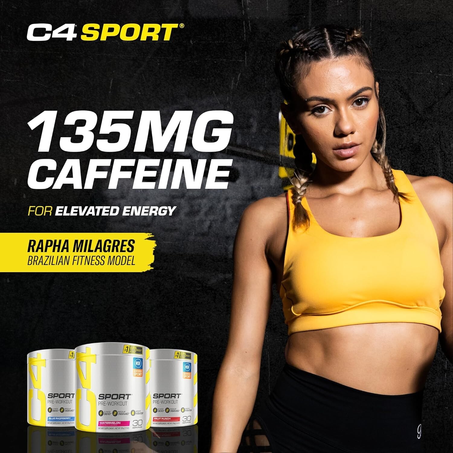 NSF Certified C4 Sport Pre Workout Powder – Energy with Beta-Alanine 30 Servings