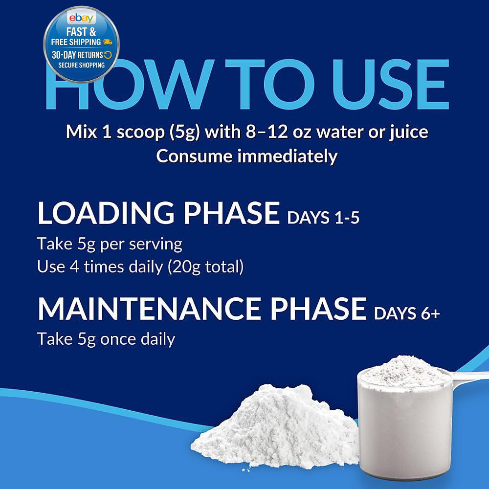 Creatine Monohydrate Powder, 102 Servings (Pack of 1), No Color