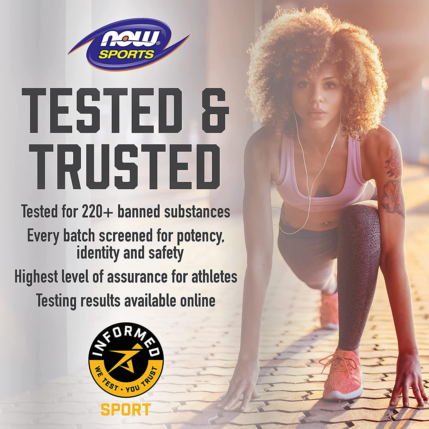 NOW Sports BCAA Blast Powder, 5 G BCAA, 100 Mg Caffeine, Tropical Punch, 21.16oz