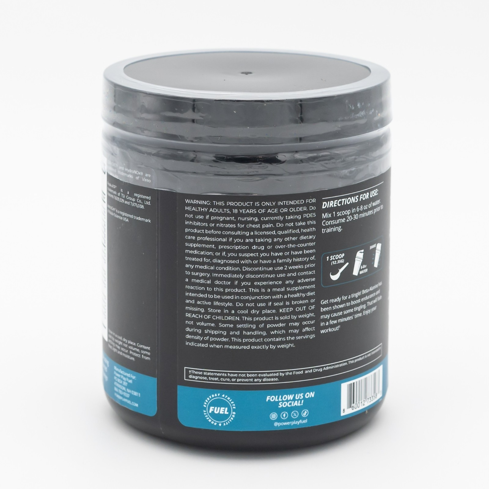 Power Play Fuel Stim Free Hydrating Pre-Workout Powder – Blueberry Pomegranate