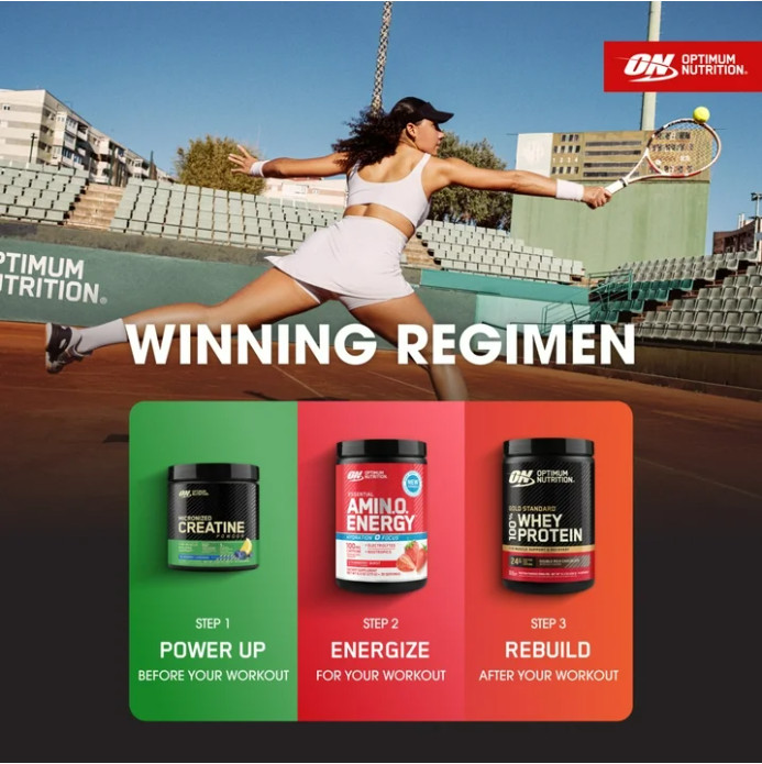 Optimum Nutrition Amino Energy Hydration + Focus Powder, Strawberry Burst 9.5 oz