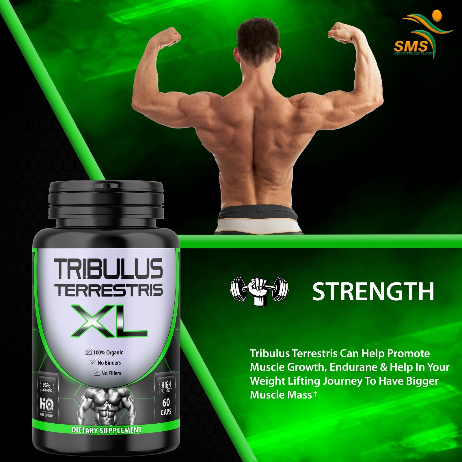 TRIBULUS TERRESTRIS 7500mg EXTRACT 96% SAPONINS WORKOUT SUPPLEMENT