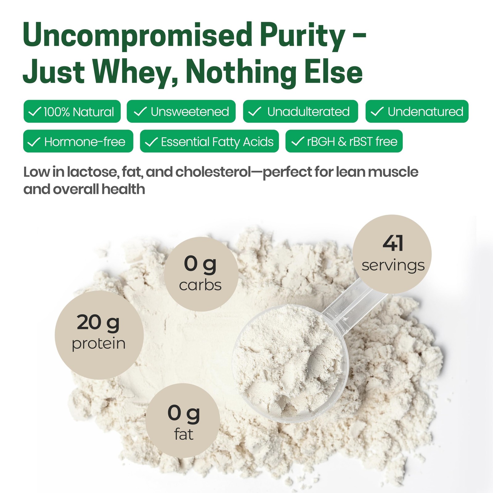 Z Natural Foods Ultra Whey Protein Isolate Powder – Pure, Unflavored, Unsweetene