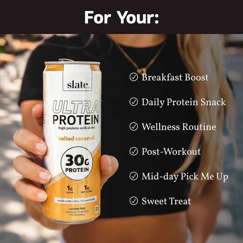 Salted Caramel Ultra 30g Protein Shake Cans – 11 fl oz/4pk: Nutritional Drink,