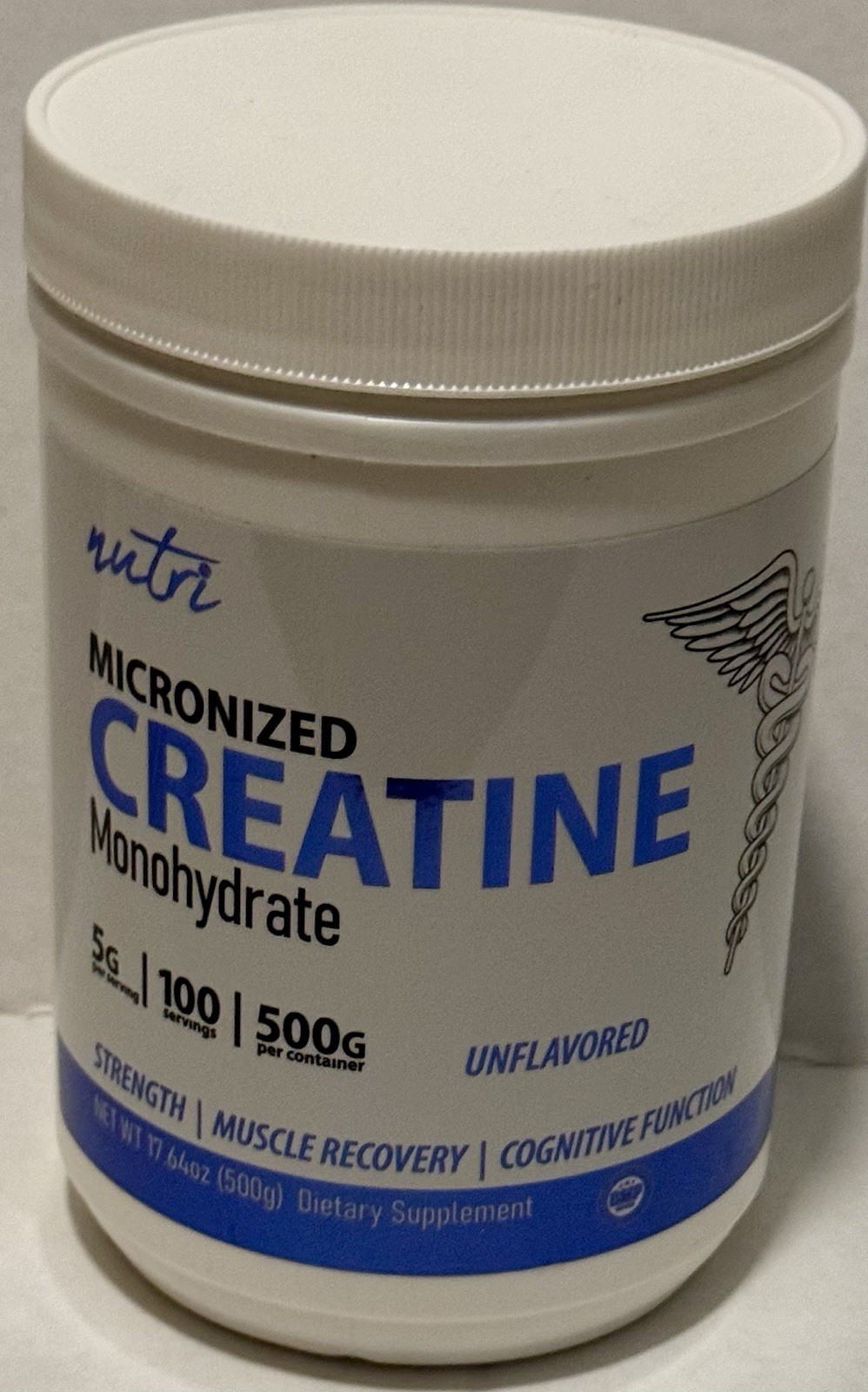Pure Micronized Creatine Monohydrate – Unflavored 100 Servings BB 4/2028