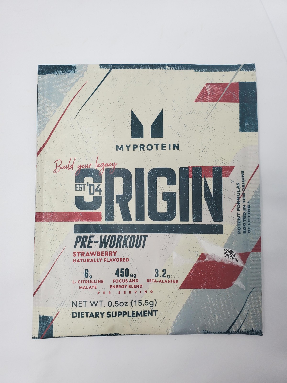 10pk Myprotein Origin Pre-Workout Strawberry 0.5 Oz Sachets 300mg exp 8/26
