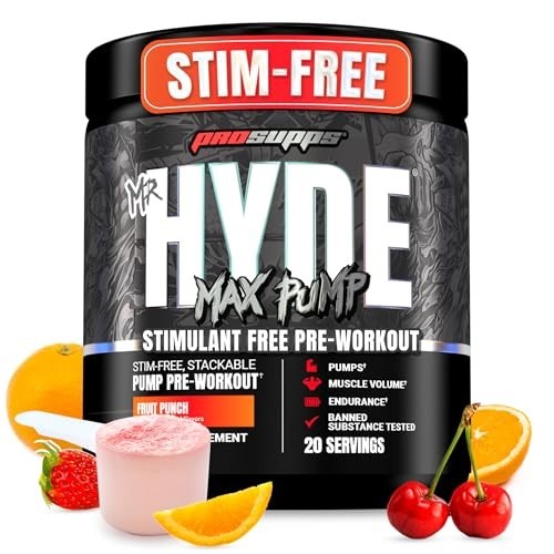 Stim-Free Pre Workout Powder – Nitric Oxide Booster for Blood Flow & Endurance –