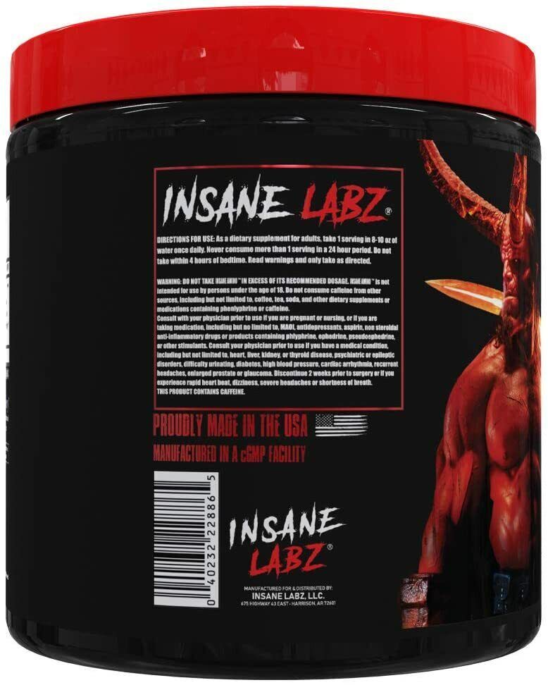 Insane Labz Hellboy Insane Amino BCAA Energy Pre-Workout 30 Servings 3 Flavors