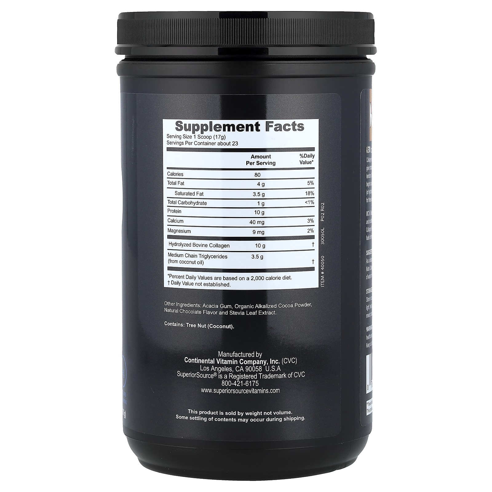 Keto Collagen Powder with MCTs, Chocolate, 14 oz (397 g)