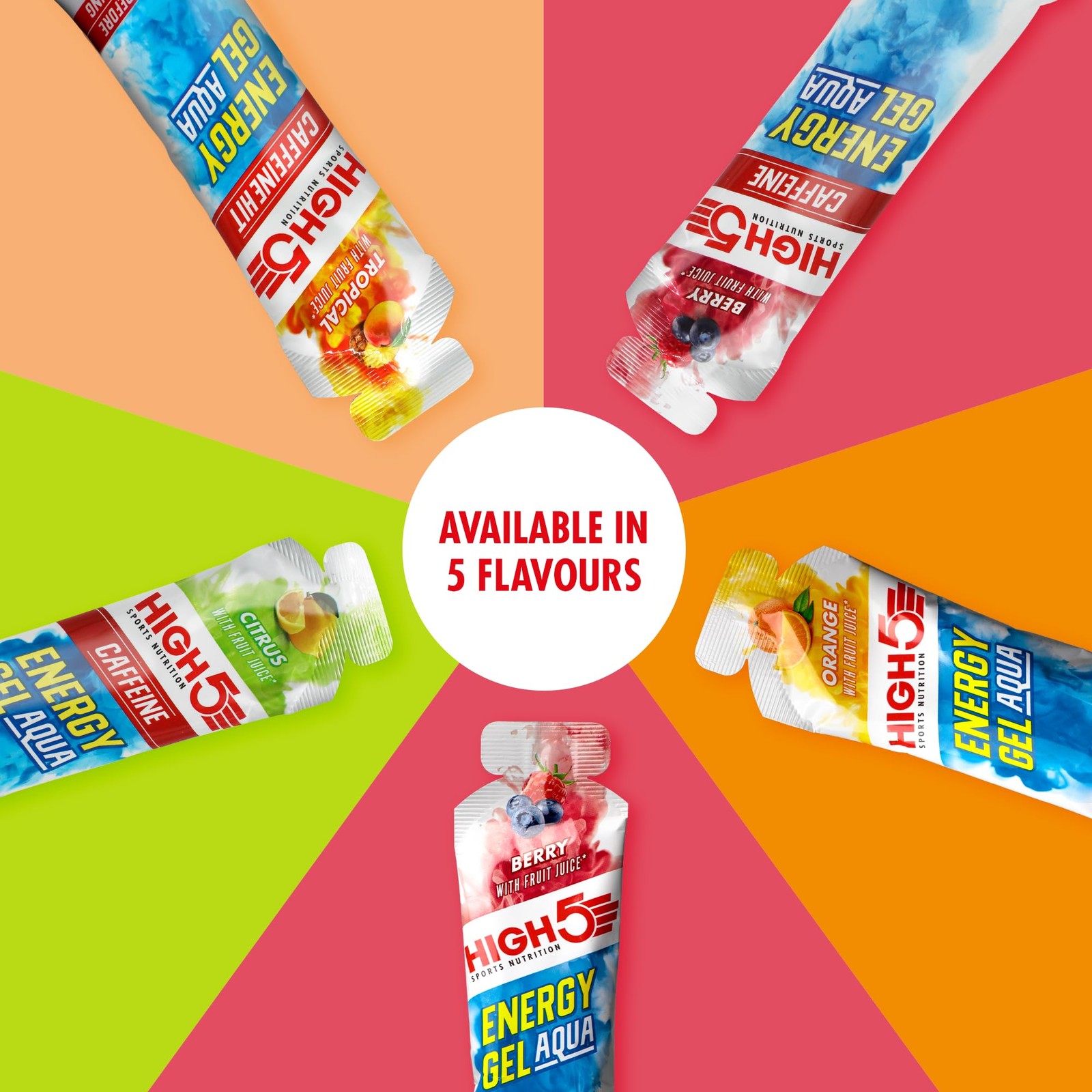 High5 Energy Gel Aqua Liquid Quick Release Energy On The Go From Natural Fruit