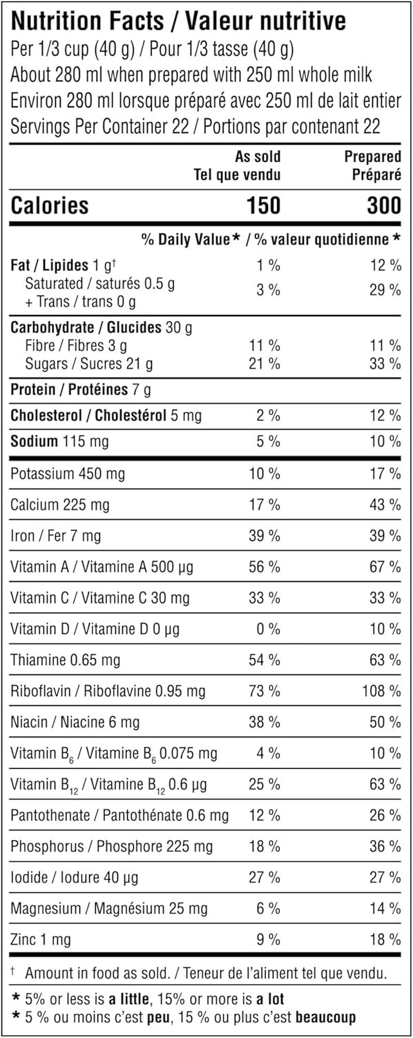 Boost Powder Chocolate Instant Breakfast Drink Mix 31oz 880g Canister Canada