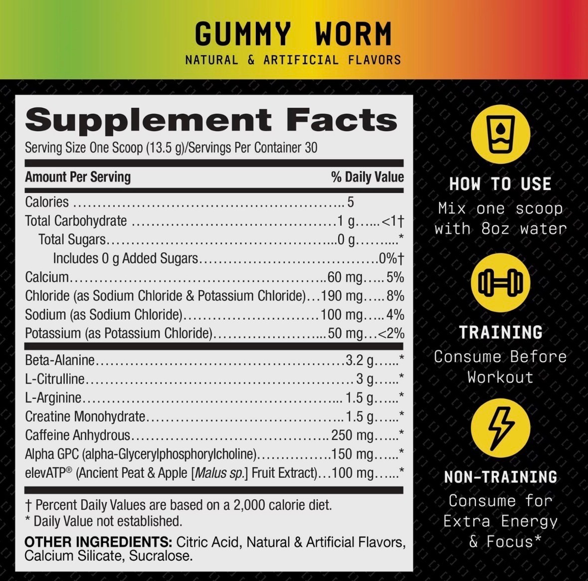NEW! Beyond Raw LIT Origin Intense Pre-Workout Powder Energy Gummy Worm Exp 5/28