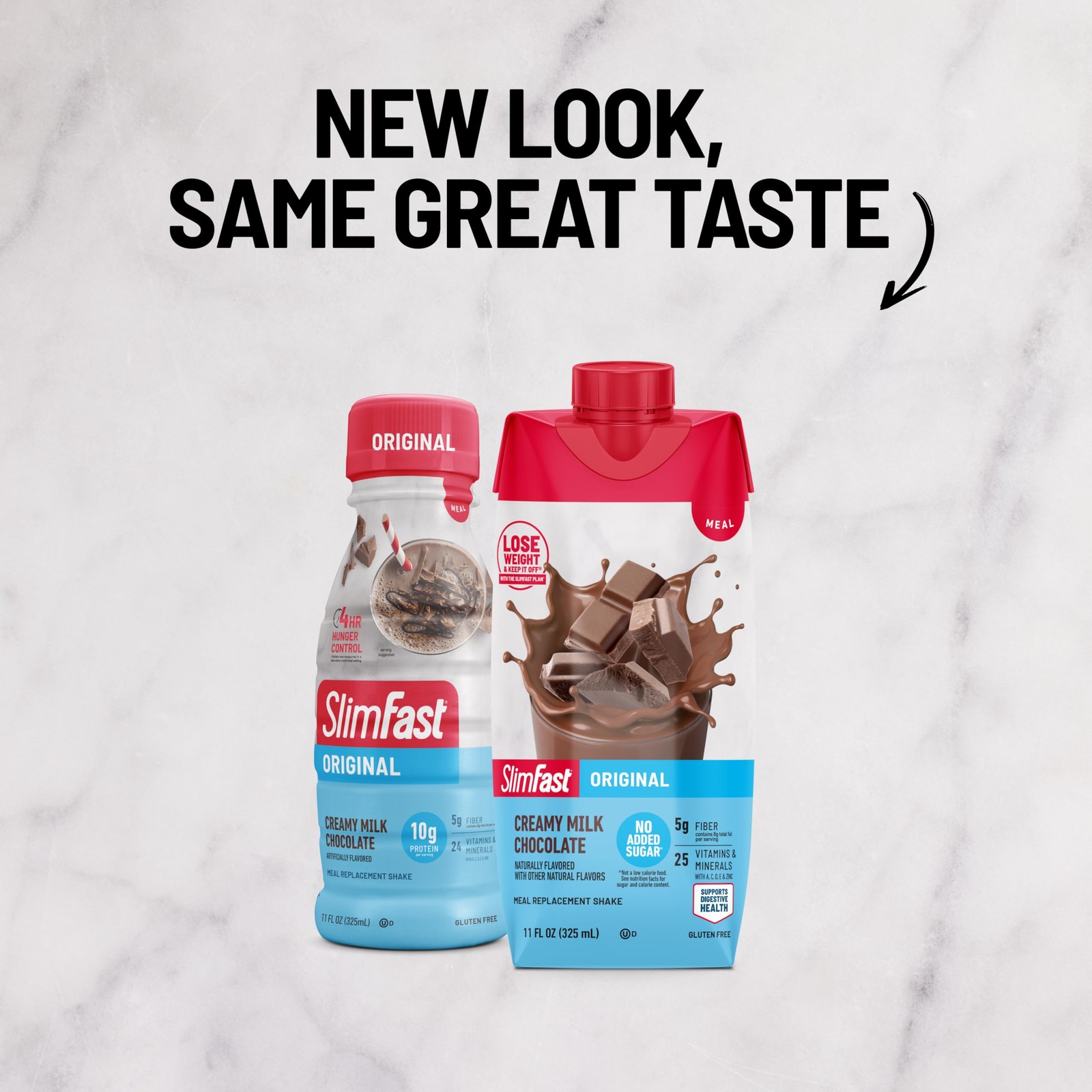 Slimfast Meal Replacement Shake Original Creamy Milk Chocolate No Added Sugar