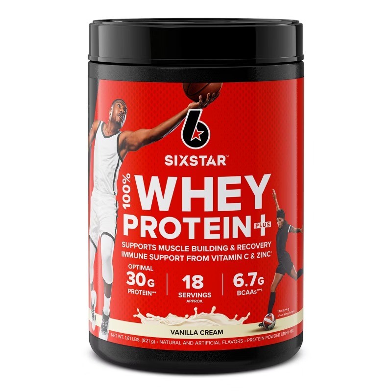 100% Whey Protein Plus – Vanilla Cream: Gluten-Free Muscle Growth Powder