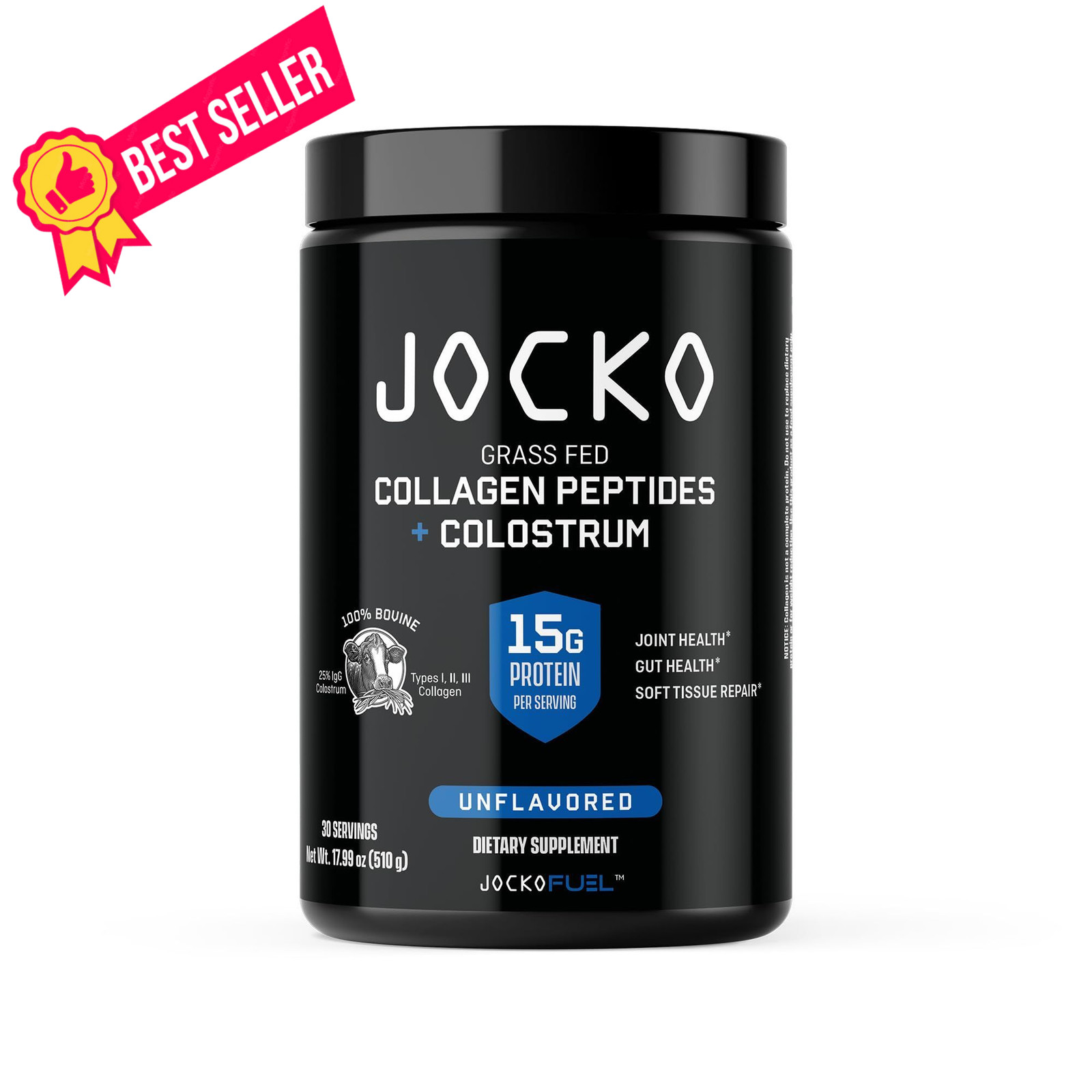 Jocko Fuel Collagen Powder with Colostrum – 15g 1.13 Pound (Pack of 1)