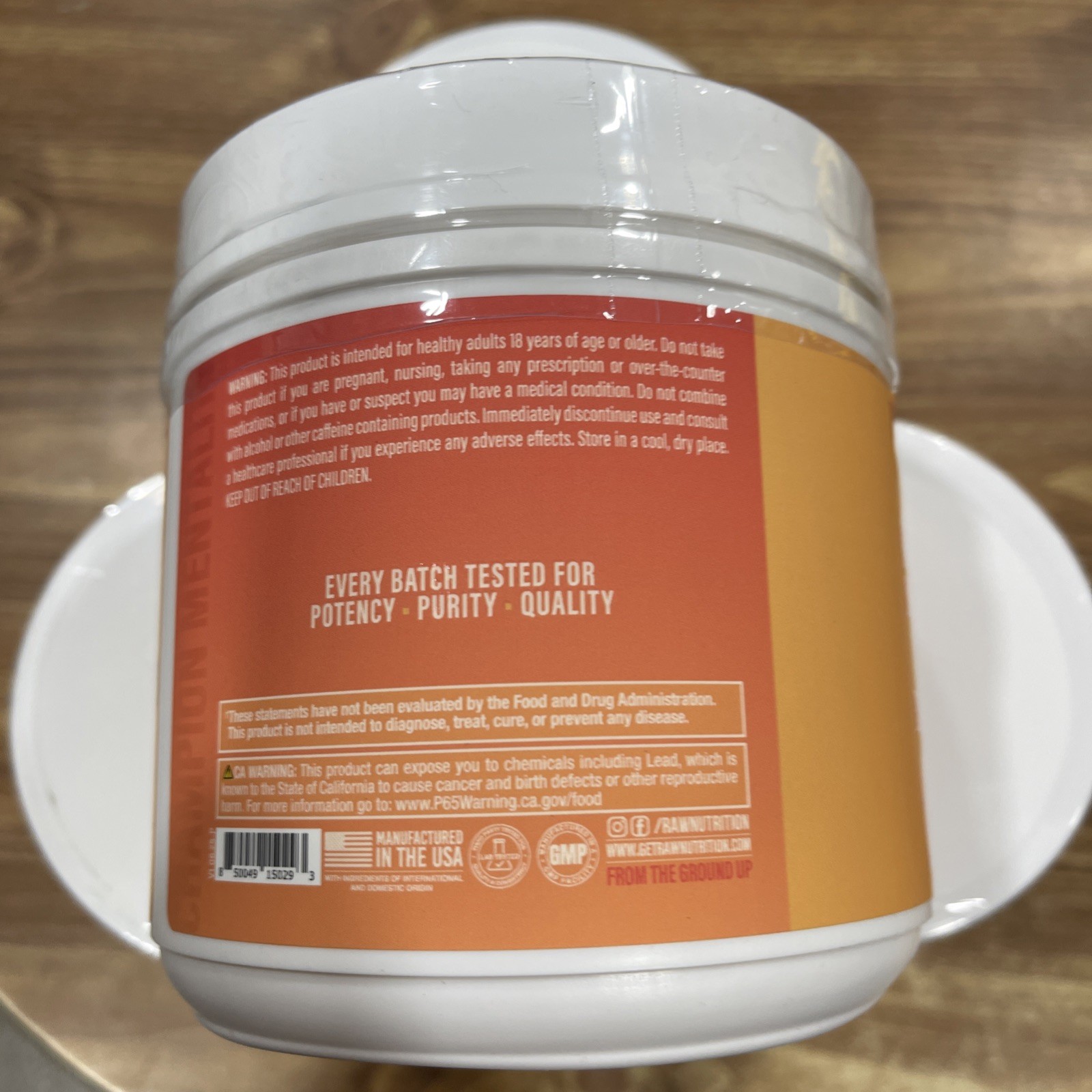 (2) RAW Essential Pre Workout Powder Peach Mango 30 Servings/423g X 2 Packs