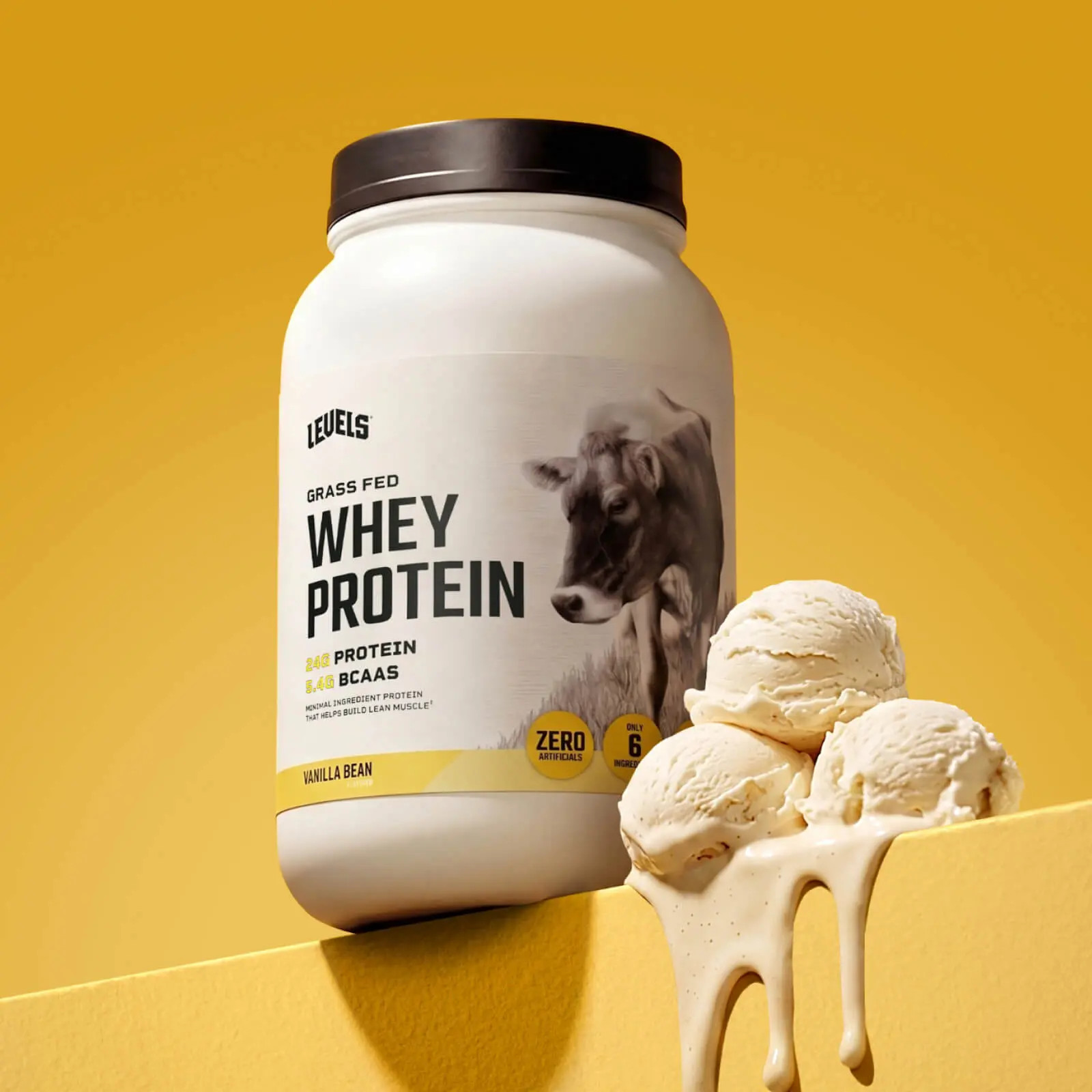 Levels Whey Protein, Grass Fed, No Artificials, 24G of Protein