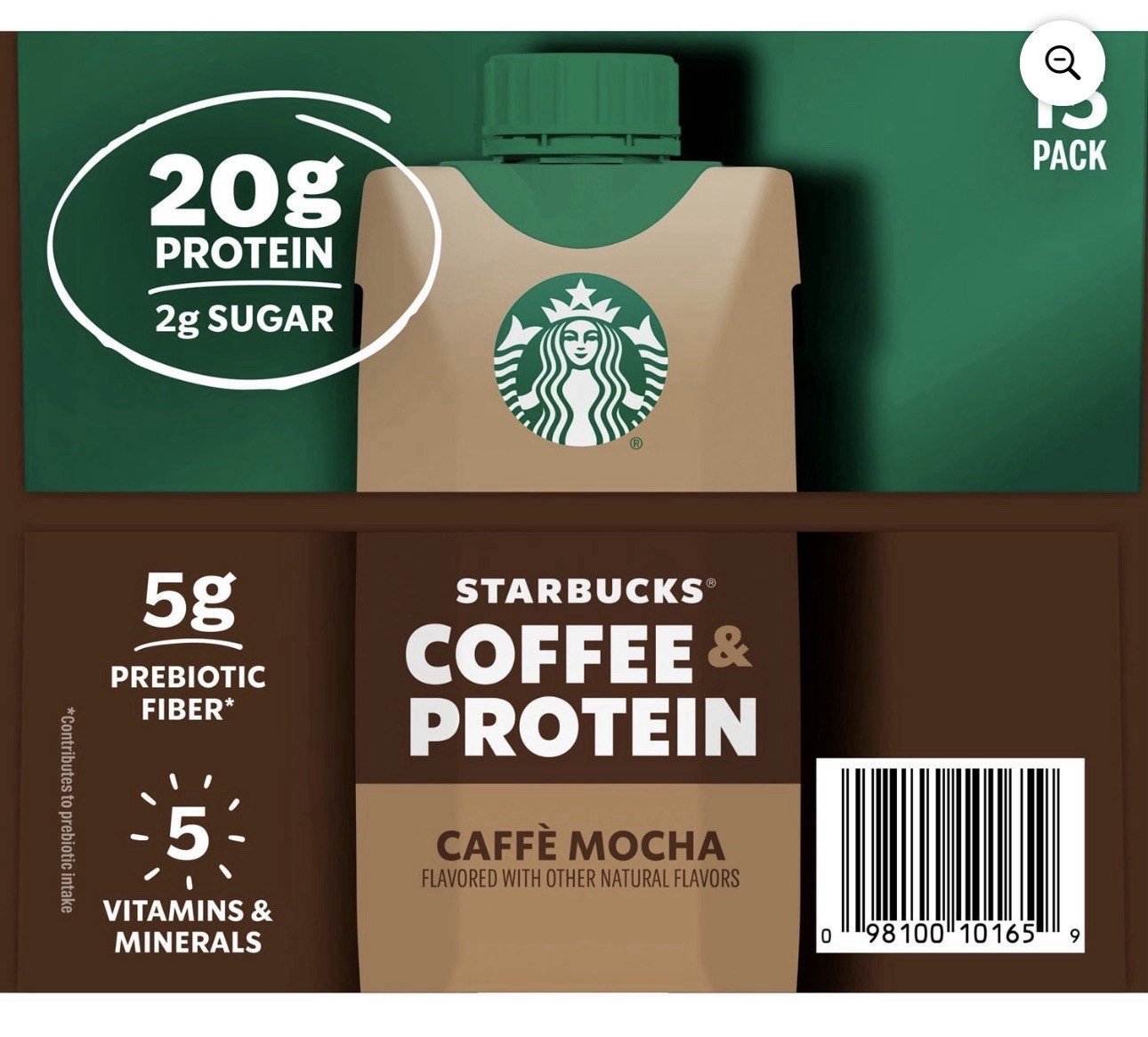 Starbucks Coffee & Protein Cafe Mocha Drink, 11 oz., 15 pk.