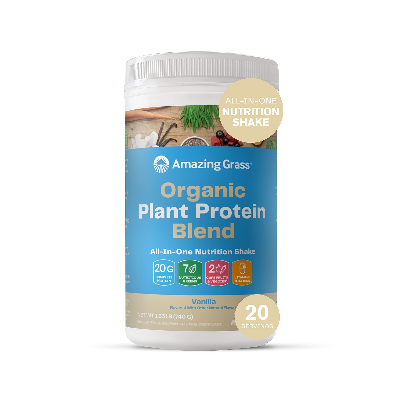 Amazing Grass Organic Plant Protein Blend: Vegan Protein Powder, New Protein …