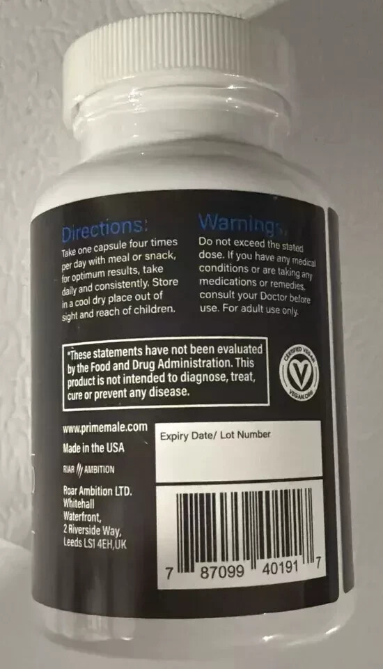 Prime Male Enhance Enhancement Virility Support Performance Boost Sexual Drive