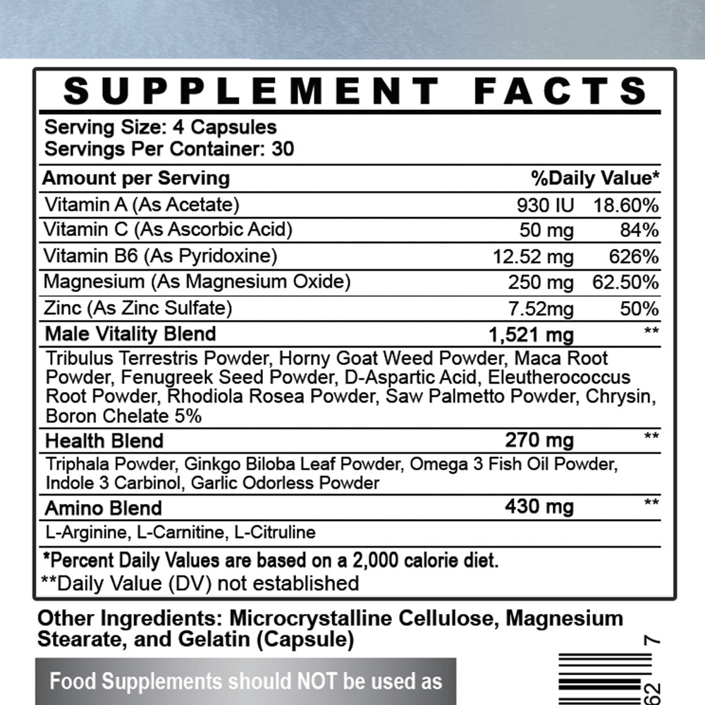 Monster Test 120ct CAPSULES Testosteron Booster for Men Testosterona Pills 240CT