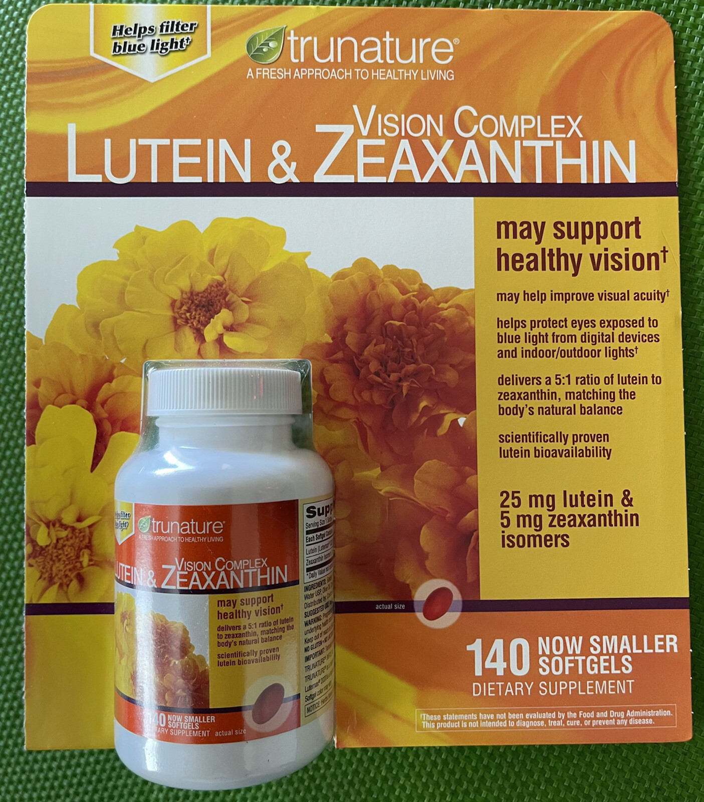 TruNature, Lutein & Zeaxanthin Vision Complex, 140 SOFTGELS.EXP:7/2025