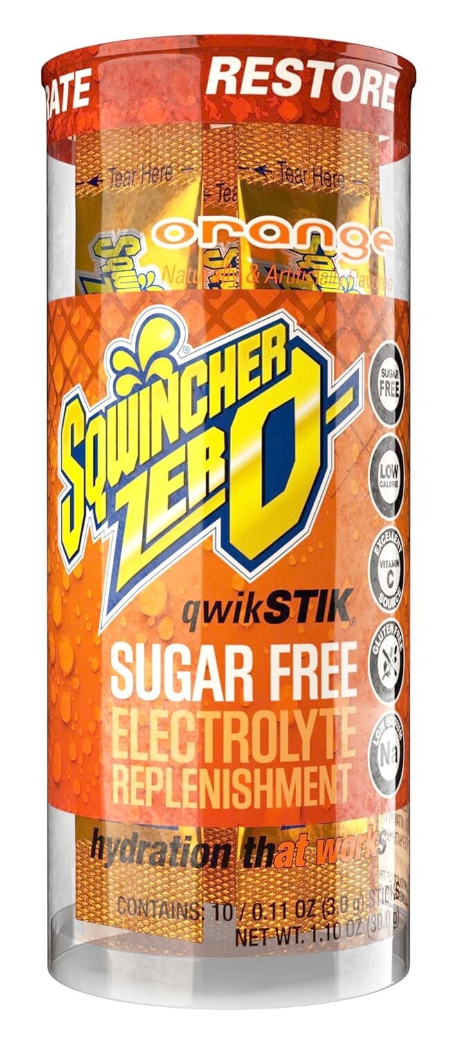 Sqwincher Zero Qwik Stick Electrolyte, 4 Flavor Variety Pack, 10 Count Each
