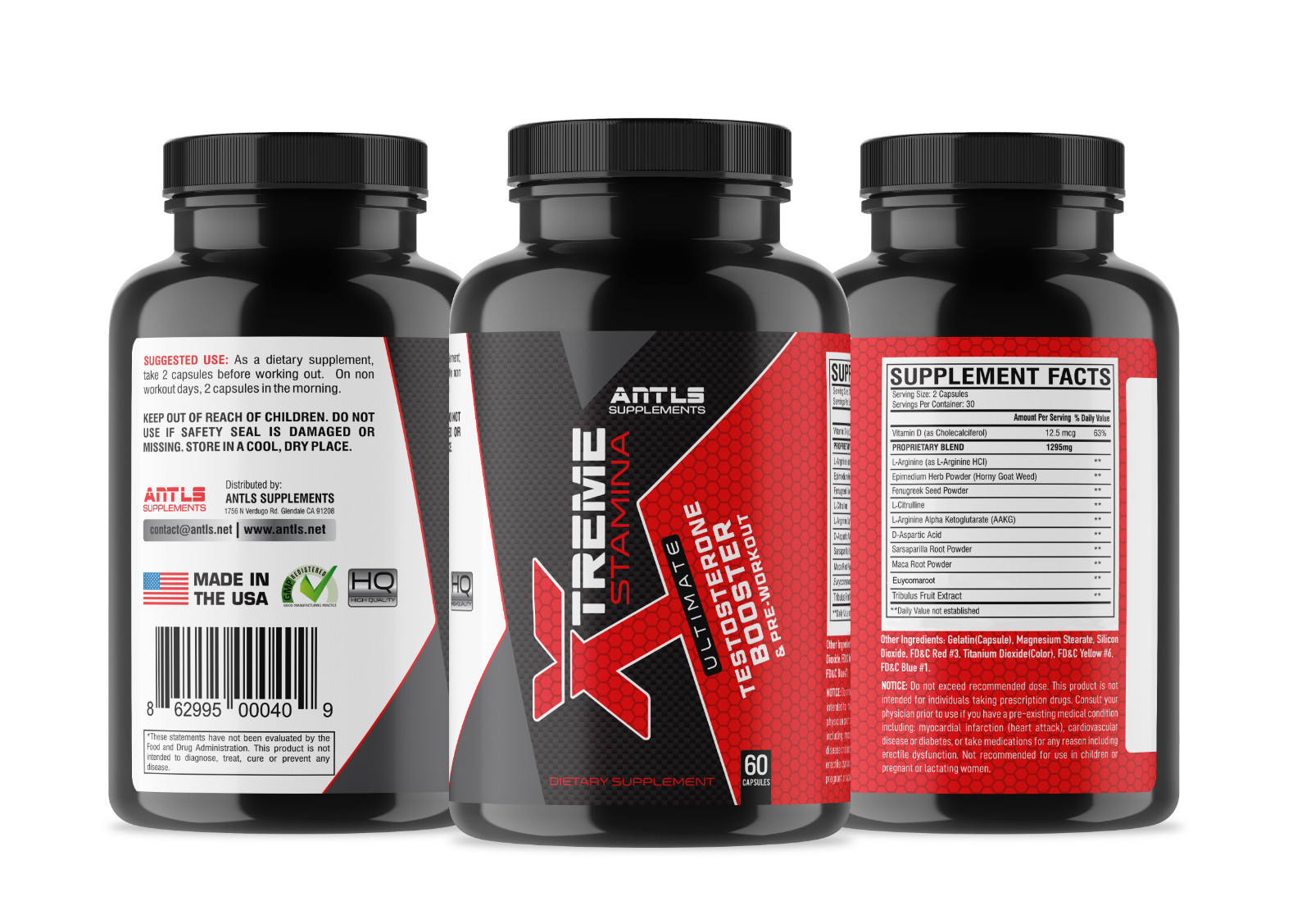 Nitric Oxide Testosterone Booster Pre Workout Multivitamin Men Xtreme Stamina
