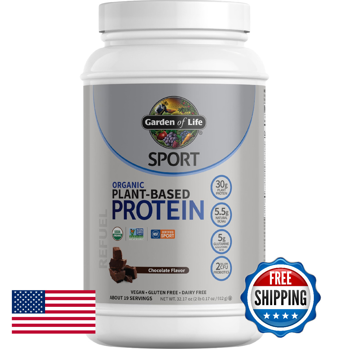 Garden Of Life Organic Vegan Protein Powder Probiotics Bcaas Nsf Certified