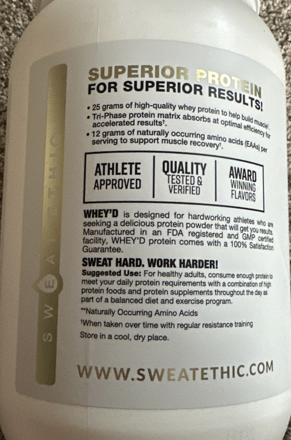 Whey’d Pure Whey Protein Vanilla Cream 1.87lb Case Of 5