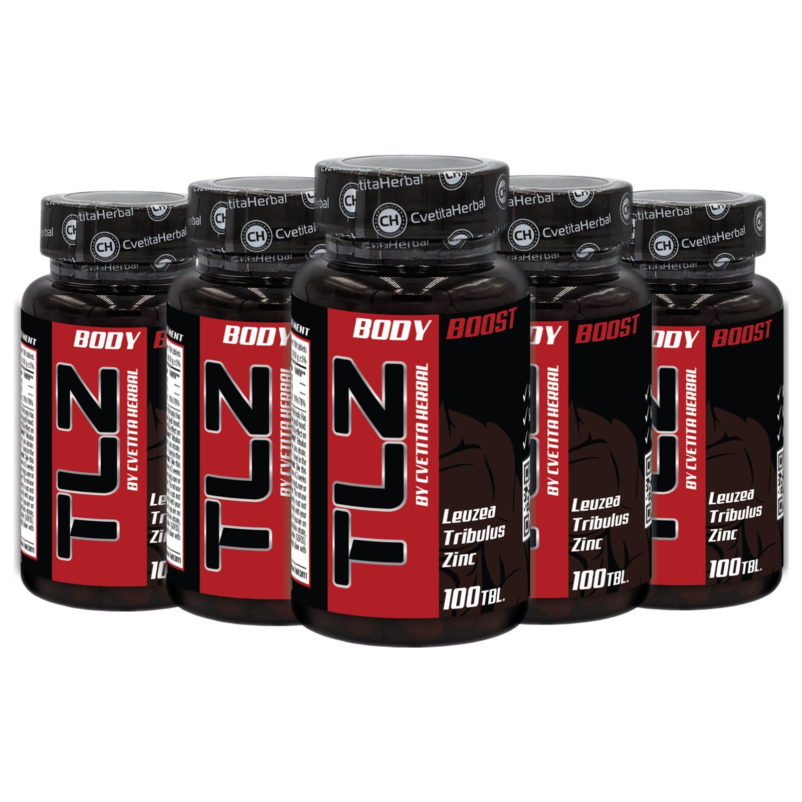 Tribulus Leuzea Zinc Testosterone Libido Energy Hormonal Balance 5 x 100 tablets